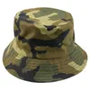 FOXMOTHER New Autumn Fashion Camo Gorras Casquette Army Green Camouflage Fishing Hats Bucket Caps Women Mens X220214210R