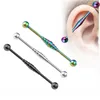 Stainless Steel Industrial Barbell Cartilage Earring Long Ear Stud Bar Helix Tragus Piercing for Women Men Body Jewelry