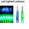 12pcs LED automaticamente iluminado seta luz nocks cauda para setas de besta 6.2mm