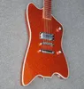 6199 Billy Bo Jupiter Thunderbird Big Sparkle Laranja Guitarra Elétrica TV Jones Pickup, Hardware Chrome