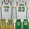 Koszulka męska 2021 James St. Vincent Mary High School Irish 23 szyte koszulki do koszykówki