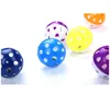 Pet Toys Hollow Plastic Ball Pet Cat Ball Toy With Bell Cute Bell Voice Plastic Interactive Ball Tinkle Puppy Playing Toys SN2402