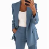 Women's Suits & Blazers Autumn Winter 2021 Fashion Lapel Slim Cardigan Casual Female Long Sleeve Streetwear Pink Jacket Clothing