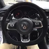 DIY niestandardowy samochód ręcznie szyte pokrowiec kierownicy do Volkswagen Jetta Sagitar Magotan Polo Lamando Sciricco Golf7 Oddychający