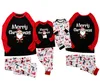 Pijamas de Natal Conjuntos Partido Fórum Família Família Vermelho Búfalo Manta Xmas Holiday Sleepwear Roupas de Manga Longa PJS Sets HH21-723