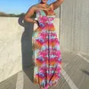 rainbow strapless dress