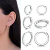 cubic zirconia huggie hoop earrings