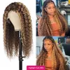 Ishow 28 32inch Przezroczysty Ludzki Włosy Peruki Podświetlenie 13x4 13x6 5x5 4x4 Koronki Przód Peruka Proste Kręcone Wody Loose Deep Body Wave Pałęki Peruki Wig Damskie Brown