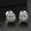 Cool Man Hip Hop Earrings Gold Plated Micro Pave CZ Bullet Stud Earrings for Men Punk Jewelry