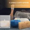 Candles 2pcs DIY Candle Jar Container Holder Candlestick Glass Cup Clear