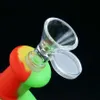 6.2 '' Sprinkling kan waterpijp glazen buizen rokende bong dab rigs siliconen bongs rubberen bubbler gratis 14mm kom