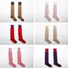 Letras Clássicas Meias Mulheres Meia Senhoras de Inverno sobre Knee Sock Macio Respirável Casual Meias Longas 6 Cores