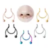 Nose Ring Fake Septum Piercing Stainless Steel Clip Hoop Nose Rings Gold Stud Sexy for Women Non Pierced Body Jewelry
