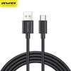 1M AWEI CL-110T USB C 케이블 고속 충전 데이터 동기화 코드 5A USB 유형 C 충전기 케이블 Huawei 삼성 Xiaomi 스마트 폰용