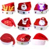 Cheap Comfortable Christmas Party Decoration Favors Non Woven Soft Hats Adult Children Santa Hat Supply