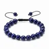 Howlite Ametista Occhio di tigre Quarzo rosa Pietra naturale Bracciale con perline Treccia Corda Bracciali regolabili per donna Uomo Gioielli di moda Will e Sandy