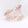 Fashion Barrette Bow Designs Pearl Crystal Rhinestones Hair Clips Wedding Bridal Barrettes Hairs Jewelry Accessories