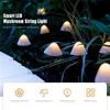 Utomhus solen LED ljussträng IP65 Vattentät set Vatten Mushroom Garden 8 lägen Dekorativa Solars Energy Stake Fairy Lamp Lights Backyard Patio Path