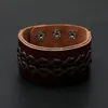 Tennis Classic Double Layers Braided X Pattern Cuff Bracelets Black/Brown Genuine Leather Men Bangles Vintage Wristbands Jewelry Gifts