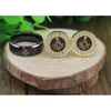 ! USA S EG Luxe Sieraden Set 8mm Black Tungsten Ring Golden Steel Masonic Manchetknopen