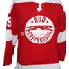 Nikivip hockey Soo Greyhounds Wayne Gretzky # 99 Maillot de hockey rétro rouge pour homme Cousu Numéro personnalisé Nom Maillots