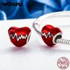 WOSTU 925 Sterling Zilveren Heartbeat Kralen Fit Originele WST bedelarmband DIY Sieraden Gift Q0531