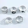 124a 5pcs / set Rock Poker Ring Män Silver Färg Smycken Ringar För Kvinnor Tillbehör Lucky Ring Mens Fashion Vintage Rings Gift G1125