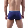 Sous-vêtements Sexy Boxer Shorts sous-vêtements grande pochette de pénis hommes coton boxeurs Homme sous-pantalon mâle culotte respirante Plus taille 267T