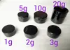 50pcs/lot Empty Packaging Bottles 1g 2g 3g 5g 10g 20g Black Portable Cream Jar jars Pot Box Makeup Nail Art Cosmetic Bead Storage Container