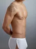 Spor Giyim Moda Pijama Gevşek Comfy erkek Boxer Şort Pijama Yan Bölünmüş İç Külot Külot Gövde Seksi Egzersiz
