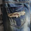 Jeans masculinos marcas high-end clássico retro slim business casual solto reto denim shorts masculino verão moda cinco pontos calças