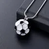 Pendant Necklaces Football Cremation Jewelry For Ashes Memorial Urn Necklace Stainless Steel Soccer Keepsake Holder