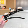 クリスタルビーズヘアクリップ模倣真珠編み編みヘアアクセサリーのための手作りの手作りの固定ヘッドバンドジュエリー1417629