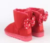 Classic Design Short Baby Boy Girl Women Kids Bow-Tie Snow Boots Fur Integrated Keep Warm Boots Eur Szie 21-35