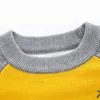 Casual Per Bambini Cucitura Maglione Ragazzi Dolcevita Top Primavera e Autunno Manica Lunga Ragazzi Girocollo Top Bambino Cardigan Y1024