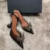 Crystal Butterfly Embellished PVC Sandals Sexy Cup Heel Transparent Jelly Shoes 2021 New Arrival Hot Selling Ins Fashion Shoe
