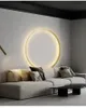 Vägg lampor minimalistisk lampa till sovrum designer ring ledd nordisk sconce atmosfär vardagsrum dekoration hem dekor belysning plu