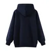 Stora flickor djurbroderi hoodies höst mode damer streetwear lösa hoodies kvinnliga stilfulla tröjor kvinnor chic 201210