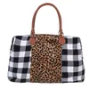 Duffel Bags Weekender Bag Leopard Cow Cowhide Printed Duffle For Women Large Capacity Travel Tote Overnight Handbag With Shoulder 260E