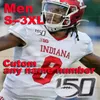 Custom Men Women Youth Indiana Hoosiers College Football Jersey 8 Stevie Scott III 5 Dexter Williams II 9 Michael Penix Jr. 3 Ty Fryfogle 6 Donavan Hale Sewn White Red