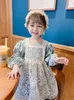 韓国の女の子レースロリータドレス子供スペインの刺繍ベストとPneピースの服セットスーパーかわいい幼児の服210529