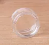 10 g / 10 ml cosmetische lege jar pot make-up gezicht crème container fles met zwart zilver gouden deksel en binnenste pad SN2559