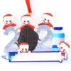 Juldekorationer 2021 Familj av 1 2 3 4 5 6 7 8 9 Resin Hängande Hängande Pendant Personlig DIY Julgran Ornament W-00991