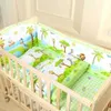 5 st/set Baby Sängkläder Set Nyfödda Vagga Spjälsäng Bumper Tecknad Animerad 100% Spjälsäng Spädbarnssäng Skydd Bomull Tvättbar