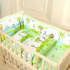 5 Pcs/set Baby Bedding Set Newborns Cradle Crib Bumper Cartoon Animated 100% Cot Infant Bed Protector Cotton Washable