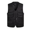 Multipocketfock Classic Tactical Coloat Machone Maleless Descarregando casaco sólido Vest fotógrafo de colete masculino 201120