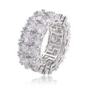 Bling grande zircon pedra ouro cor hip hop anéis para mulheres homem moda casamento casamento jóias melhor presente 2019 x0715