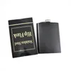 Noir mat 6 oz 8 oz Liquor Hip Flask Bouchons à vis Pot à vin en acier inoxydable Pot à vin portable russe, soudage au laser Personnalisé DHJ17