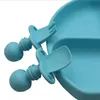 子供の食器ベビースプーンフォークセット2pcsシリコン給餌スプーンキッズカトラリー漫画ショートハンド