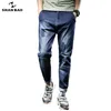 Plus size 28-46 stretch harem jeans autumn personality classic style youth men's fashion stretch denim jeans Blue Black 210531